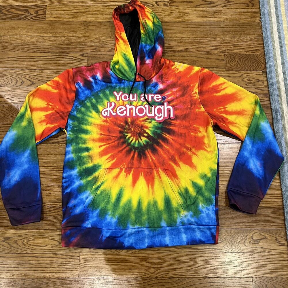 You Are Kenough Hoodie The Barbie Movie Sweatshirt Size Large‎ Tie Dye